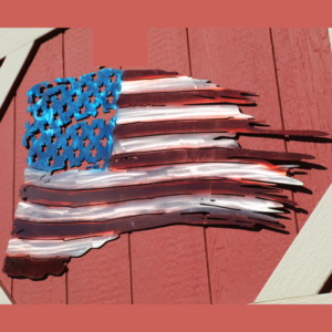 3' Ragged US Flag