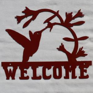 HummingBird Welcome Sign